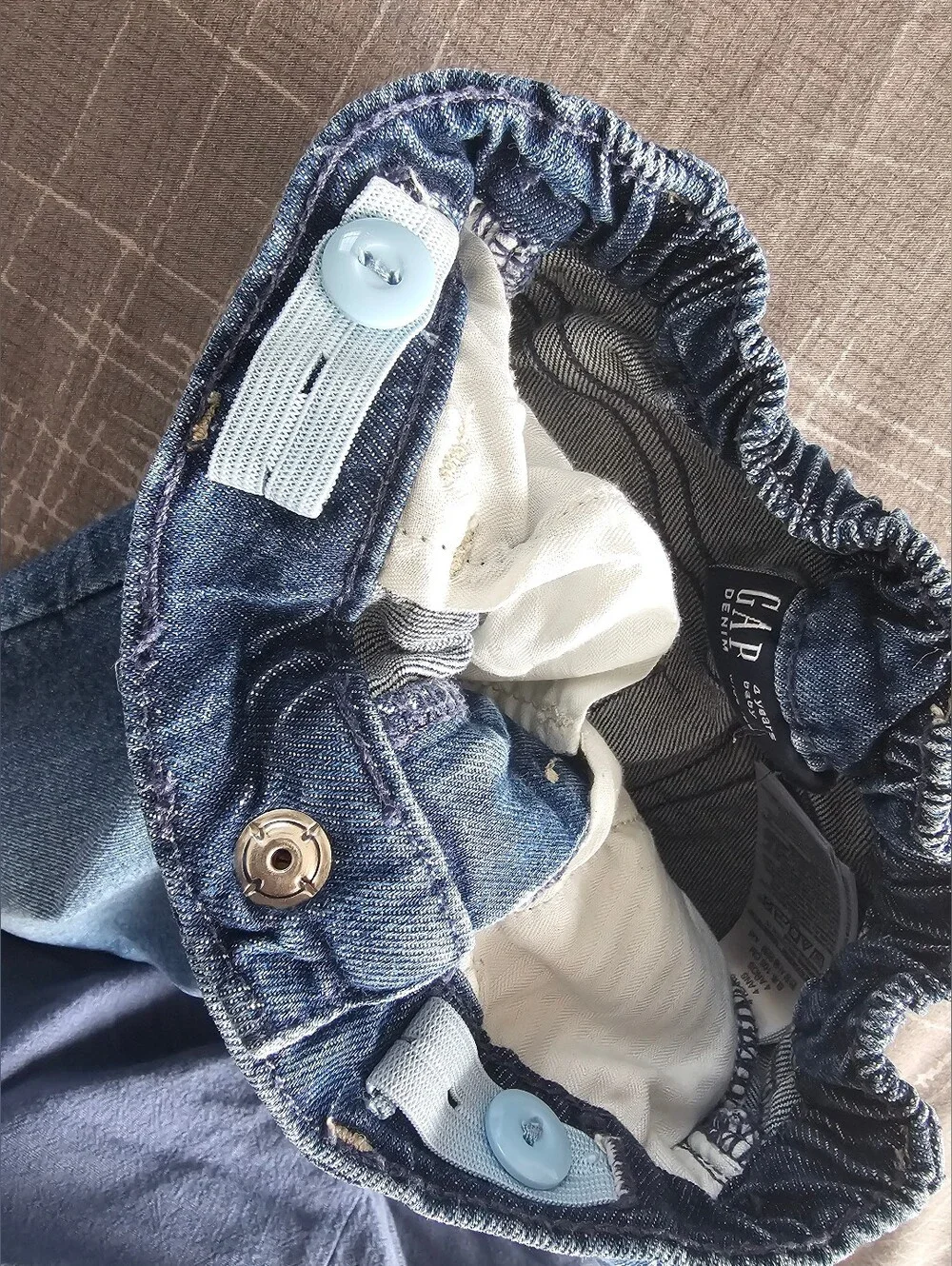 GAP Girls Blue Wide-Leg Jeans with Frayed Hems, 4T